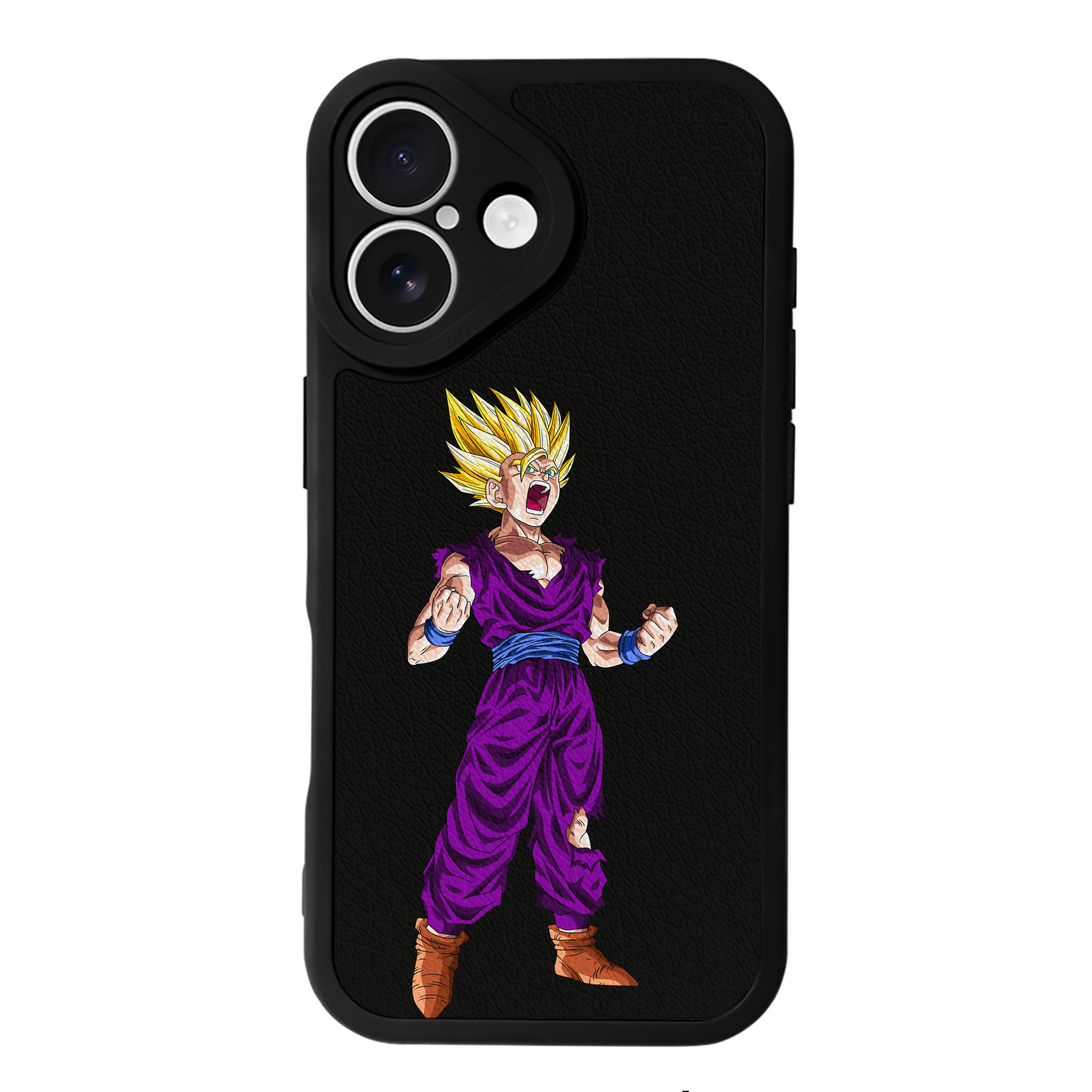 （画像用） ドラゴンボール 孫 悟飯（そんごはん）DRAGON BALL Son Gohan 【iPhone 16シリーズ対応】シリコンスマホケース（レザー調） 材質：シリコン